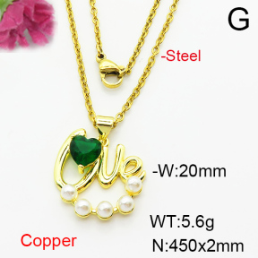 Fashion Copper Necklace  F6N404099aajl-L024