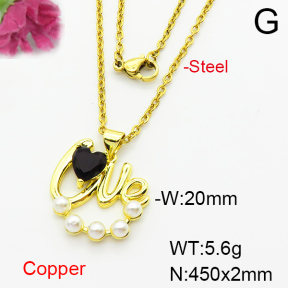 Fashion Copper Necklace  F6N404102aajl-L024