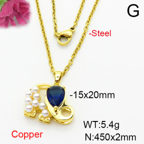 Fashion Copper Necklace  F6N404104aajl-L024