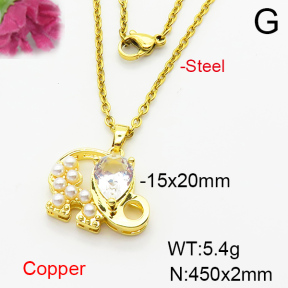 Fashion Copper Necklace  F6N404105aajl-L024