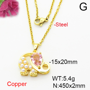 Fashion Copper Necklace  F6N404106aajl-L024