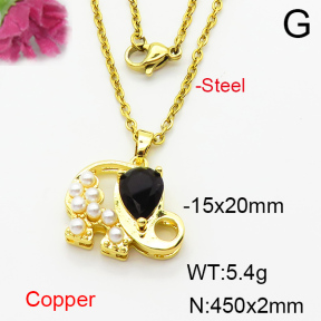 Fashion Copper Necklace  F6N404108aajl-L024