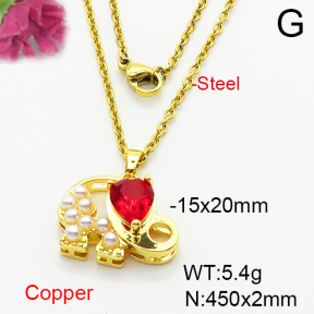 Fashion Copper Necklace  F6N404109aajl-L024