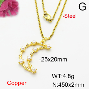 Fashion Copper Necklace  F6N404113aajl-L024