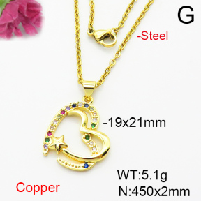 Fashion Copper Necklace  F6N404117aajl-L024