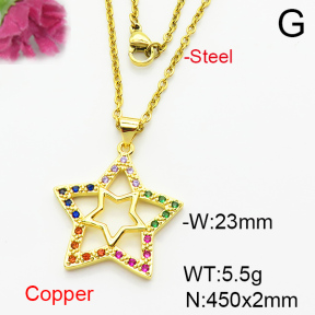 Fashion Copper Necklace  F6N404119aajl-L024