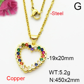 Fashion Copper Necklace  F6N404121aajl-L024