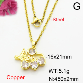 Fashion Copper Necklace  F6N404122aajl-L024