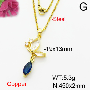Fashion Copper Necklace  F6N404123aajl-L024