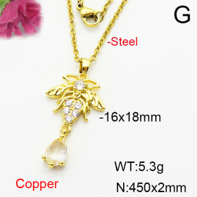 Fashion Copper Necklace  F6N404125aajl-L024