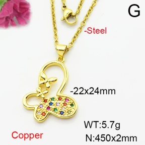 Fashion Copper Necklace  F6N404126aajl-L024