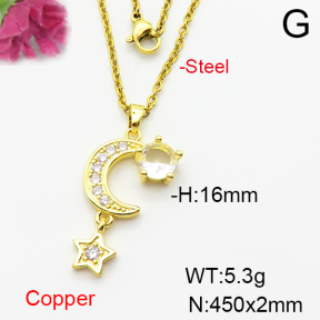 Fashion Copper Necklace  F6N404127aajl-L024