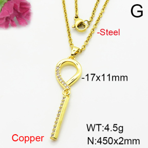 Fashion Copper Necklace  F6N404132aajl-L024
