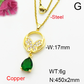 Fashion Copper Necklace  F6N404133aajl-L024