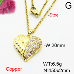 Fashion Copper Necklace  F6N404134aajl-L024