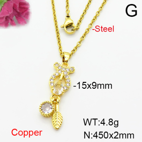 Fashion Copper Necklace  F6N404135aajl-L024