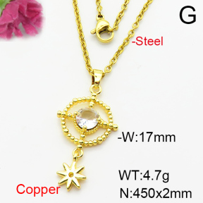 Fashion Copper Necklace  F6N404136aajl-L024