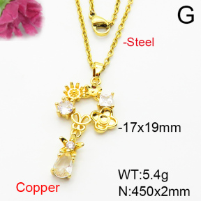 Fashion Copper Necklace  F6N404137aajl-L024