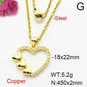 Fashion Copper Necklace  F6N404138aajl-L024