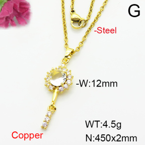 Fashion Copper Necklace  F6N404139aajl-L024