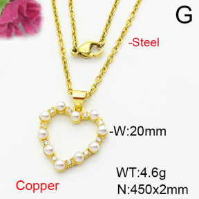 Fashion Copper Necklace  F6N404144aajl-L024