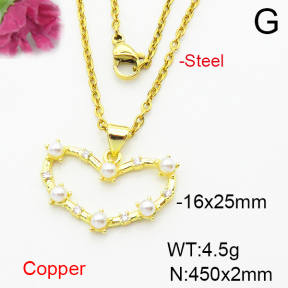 Fashion Copper Necklace  F6N404145aajl-L024