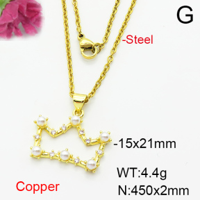 Fashion Copper Necklace  F6N404147aajl-L024