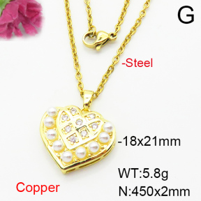 Fashion Copper Necklace  F6N404148aajl-L024