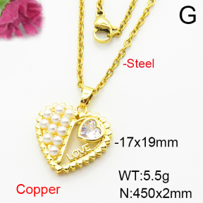Fashion Copper Necklace  F6N404149aajl-L024