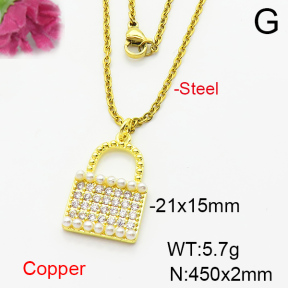 Fashion Copper Necklace  F6N404151baka-L024