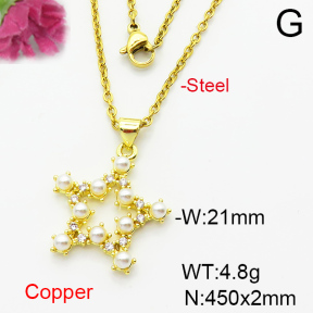 Fashion Copper Necklace  F6N404153aajl-L024