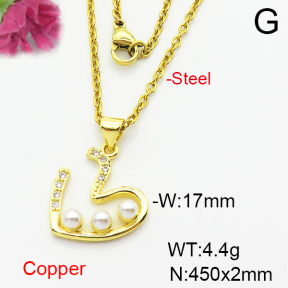 Fashion Copper Necklace  F6N404154aajl-L024