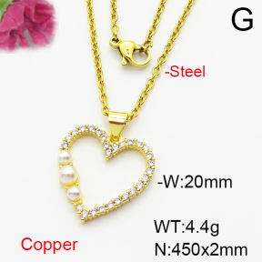 Fashion Copper Necklace  F6N404155aajl-L024