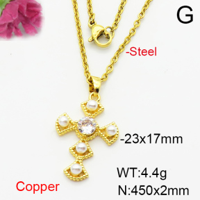 Fashion Copper Necklace  F6N404156aajl-L024