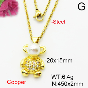 Fashion Copper Necklace  F6N404157aajl-L024
