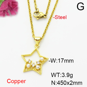 Fashion Copper Necklace  F6N404159aajl-L024