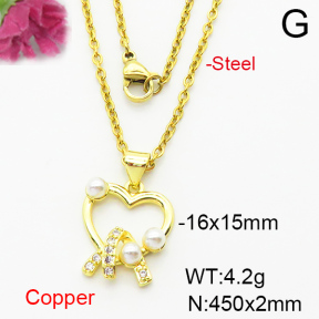 Fashion Copper Necklace  F6N404160aajl-L024