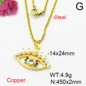 Fashion Copper Necklace  F6N404163aajl-L024