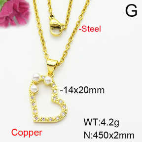 Fashion Copper Necklace  F6N404164aajl-L024