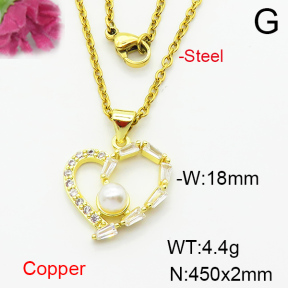 Fashion Copper Necklace  F6N404166aajl-L024