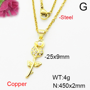Fashion Copper Necklace  F6N404168aajl-L024