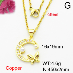 Fashion Copper Necklace  F6N404169aajl-L024