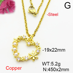Fashion Copper Necklace  F6N404170aajl-L024