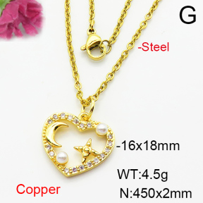 Fashion Copper Necklace  F6N404171aajl-L024