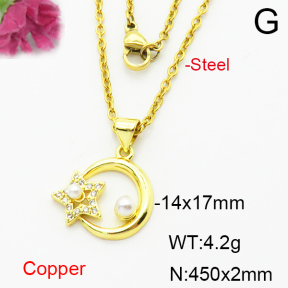 Fashion Copper Necklace  F6N404172aajl-L024
