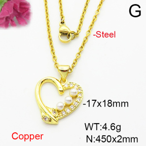 Fashion Copper Necklace  F6N404173aajl-L024