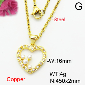 Fashion Copper Necklace  F6N404174aajl-L024