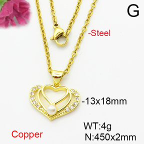 Fashion Copper Necklace  F6N404175aajl-L024