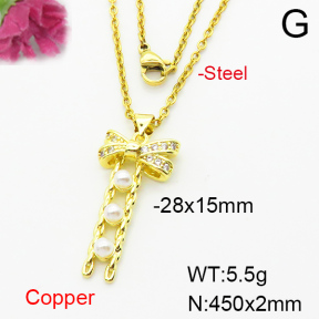 Fashion Copper Necklace  F6N404176aajl-L024