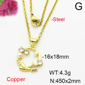 Fashion Copper Necklace  F6N404177aajl-L024